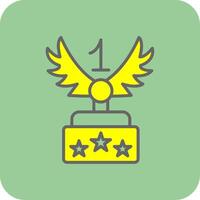 Wings Filled Yellow Icon vector