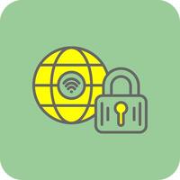 Internet Filled Yellow Icon vector