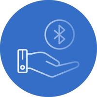 Bluetooth Flat Bubble Icon vector