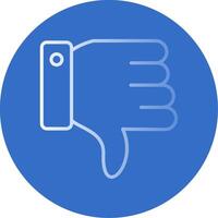 Dislike Flat Bubble Icon vector