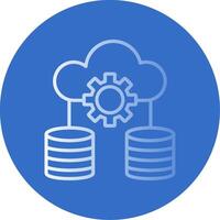 Data Storage Flat Bubble Icon vector