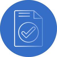 Cheked Flat Bubble Icon vector