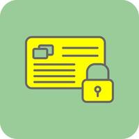 Secure Payment Filled Yellow Icon vector