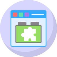 Plugins Flat Bubble Icon vector