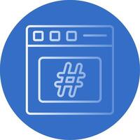 Hashtag Flat Bubble Icon vector