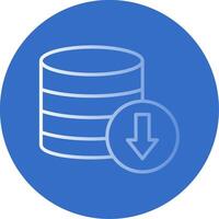 Database Download Flat Bubble Icon vector