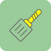 Spatula Filled Yellow Icon vector