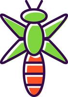 Dragonfly filled Design Icon vector