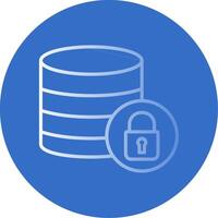 secure Database Flat Bubble Icon vector