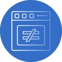 No Equal To Flat Bubble Icon vector