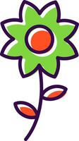 Flower filled Design Icon vector