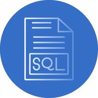 Sql Flat Bubble Icon vector