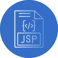 Jsp Flat Bubble Icon vector
