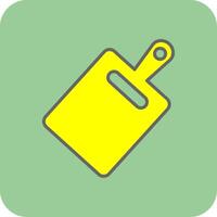 Cutting Board Filled Yellow Icon vector