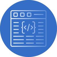 Coding Flat Bubble Icon vector