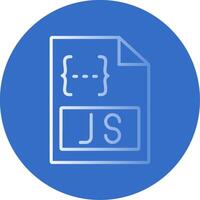 Js Flat Bubble Icon vector