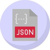Json Flat Bubble Icon vector