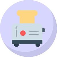 Toaster Flat Bubble Icon vector