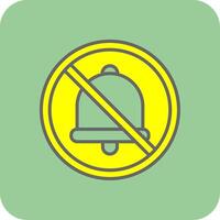 Prohibited Sign Filled Yellow Icon vector