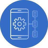Task Flat Bubble Icon vector