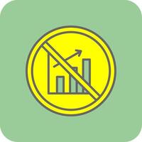 Prohibited Sign Filled Yellow Icon vector