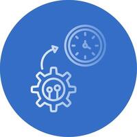 Time Management Flat Bubble Icon vector