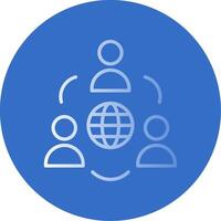 Network Flat Bubble Icon vector