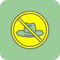 Prohibited Sign Filled Yellow Icon vector