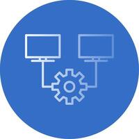 Multitask Flat Bubble Icon vector