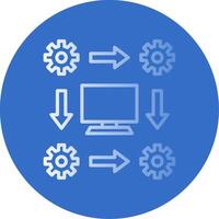 Workflow Flat Bubble Icon vector