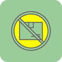 Prohibited Sign Filled Yellow Icon vector