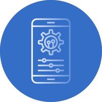 Settings Flat Bubble Icon vector
