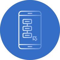 Tasks Flat Bubble Icon vector