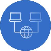 Network Flat Bubble Icon vector