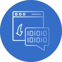 Binary Code Flat Bubble Icon vector