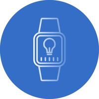 Wristwatch Flat Bubble Icon vector