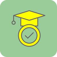 Education Filled Yellow Icon vector