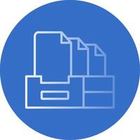 Files Flat Bubble Icon vector