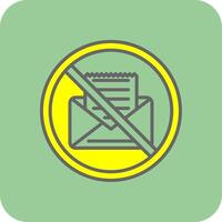 Prohibited Sign Filled Yellow Icon vector