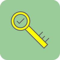 Key Filled Yellow Icon vector