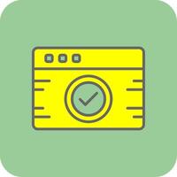 Web Browser Filled Yellow Icon vector