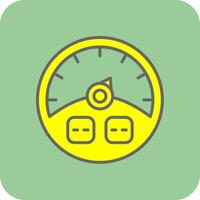 Gauge Filled Yellow Icon vector