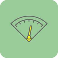 Gauge Filled Yellow Icon vector