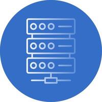 Server Flat Bubble Icon vector