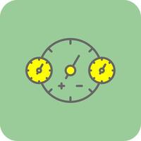 relojes lleno amarillo icono vector