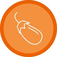 Brinjal Line Multi Circle Icon vector