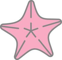 Starfish Line Filled Light Icon vector