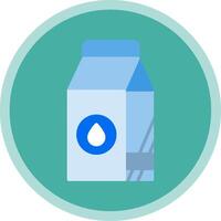 Leche plano multi circulo icono vector