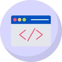 Coding Flat Bubble Icon vector