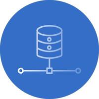 Database Flat Bubble Icon vector